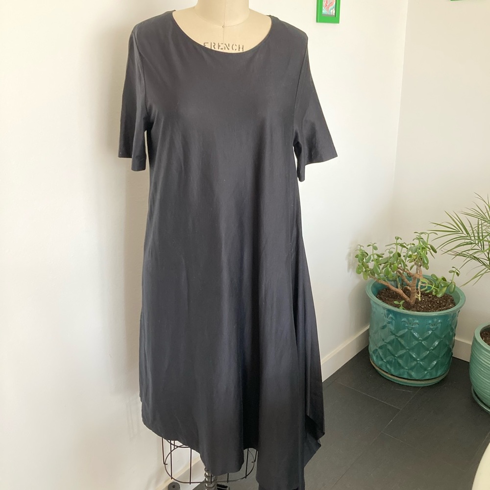 Asymmetrical Black T-Shirt Dress COS